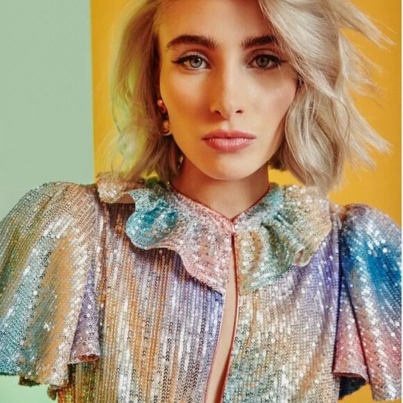 NWT Celia B Vestido Celeste Midi Dress Sequin Multi- Small- $415 - Picture 2 of 5